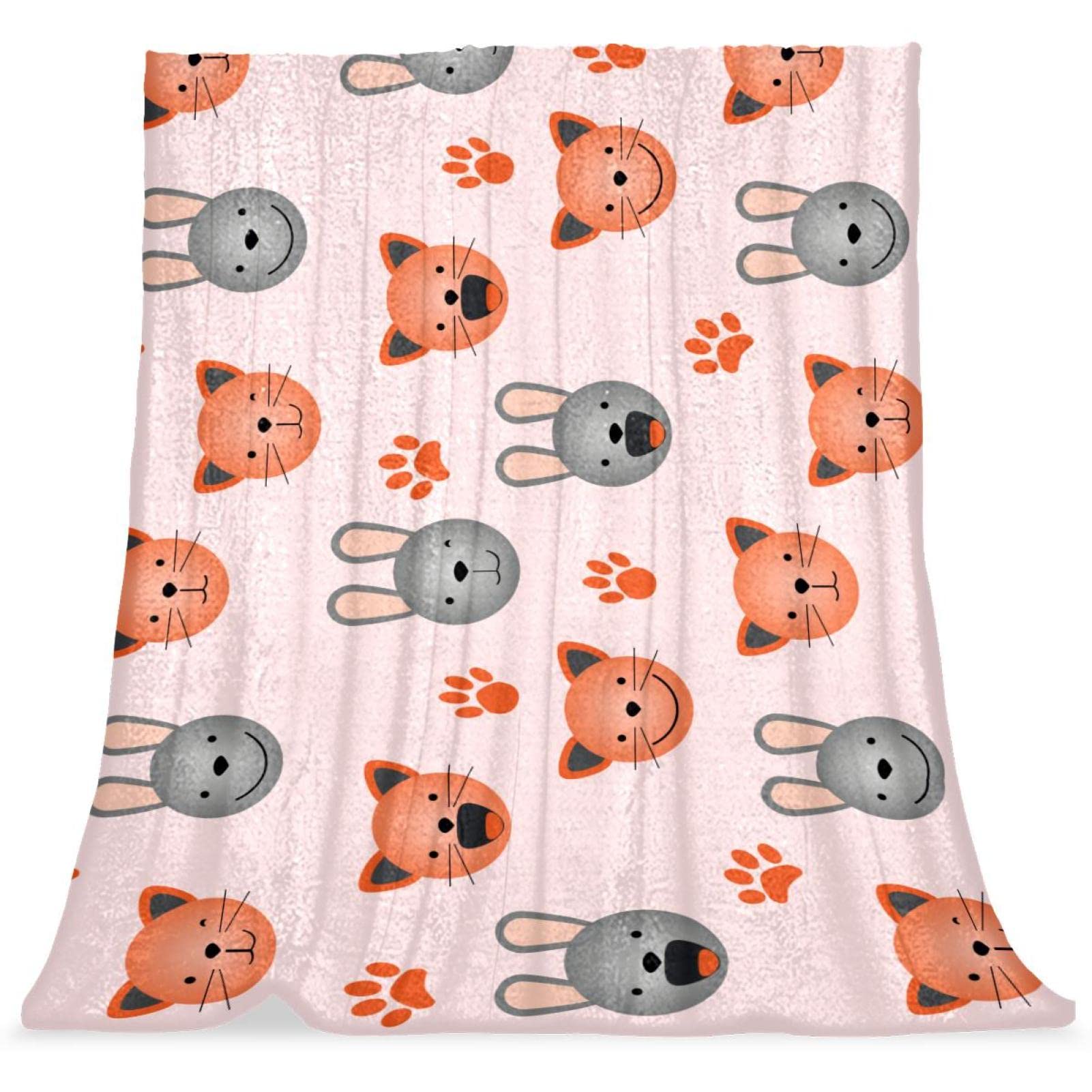 Couverture de lit douce chat lapin pour des moments cocooning en famille