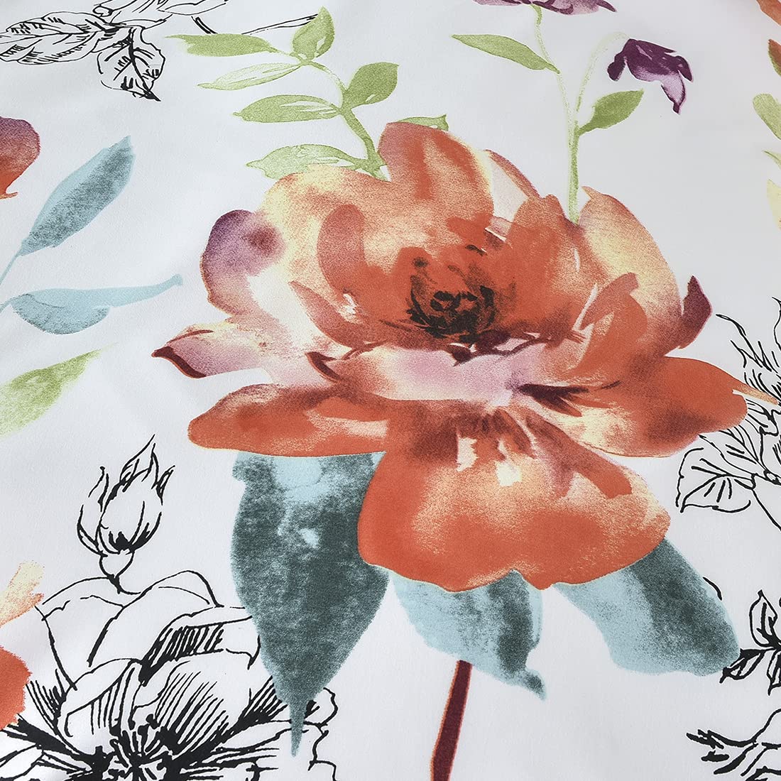 Codi Bettwäsche-Set Doppelbett – Wendbare Blumen-Bettdecke Mit Kissenbezug, Weich & Atmungsaktiv