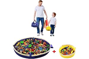 Toy Storage Mat Bag by Drawstring for Lego - Play Mat Bag...