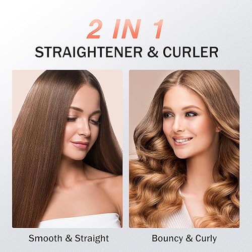 Miniatura 5 de MiroPure Plancha plana para el cabello, planchas de titanio de 1 pulgada con calentamiento 15S, plancha profesional de iones negativos de cerámica