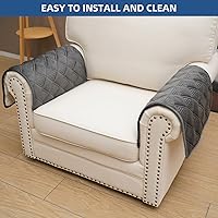 Vista 5 de Eismodra Fundas para brazos de silla, funda de sofá para sofá reclinable, sillón reclinable, gatos y perros, funda antideslizante para reposabrazos