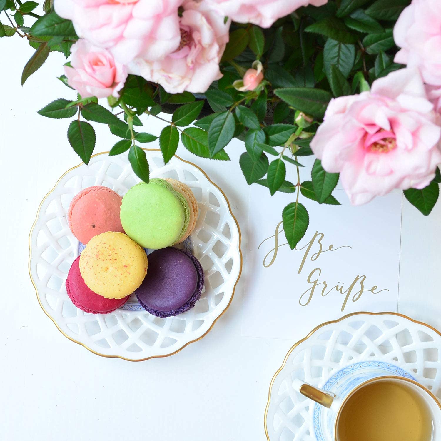frische Macarons, handgemacht, ohne Alkohol - 40er Geschenkbox
