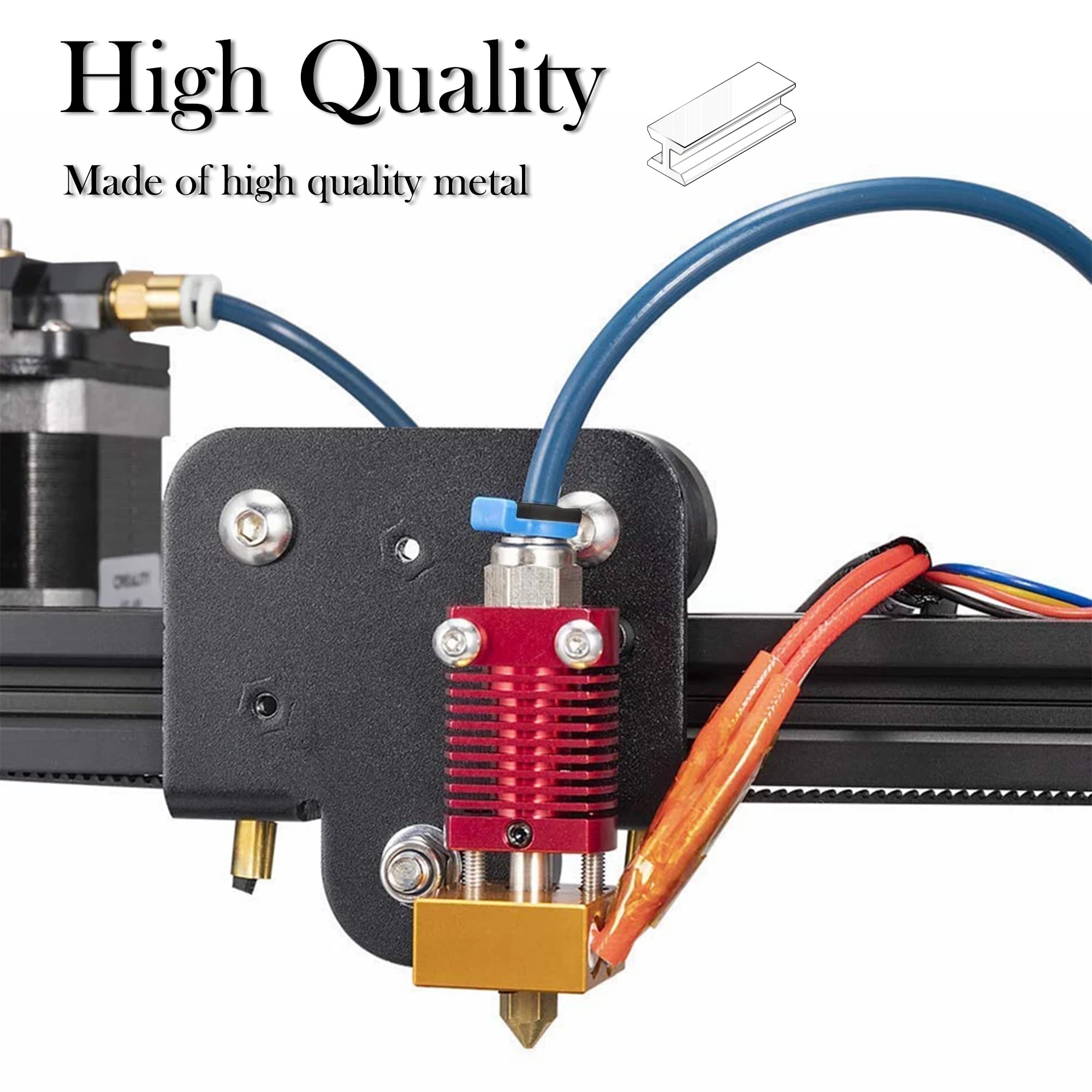 YINETTECH Satz 3D Drucker Extruder Montiert MK8 Hotend Kit 24V 40W mit Aluminium Heizblock Silikon Stiefel 0,4 mm Düse für Creality CR10 Ender 3 YINETTECH Satz 3D Drucker Extruder Montiert MK8 Hotend Kit 24V 40W mit Aluminium Heizblock Silikon Stiefel 0,4 mm Düse für Creality CR10 Ender 3