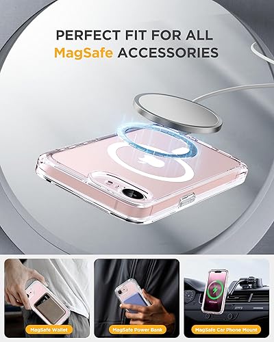Vista 1135 de Miracase - Funda magnética para iPhone 13 Pro Max de 6.7 pulgadas (compatible con MagSafe), transparente, completo, protector de pantalla de vidrio