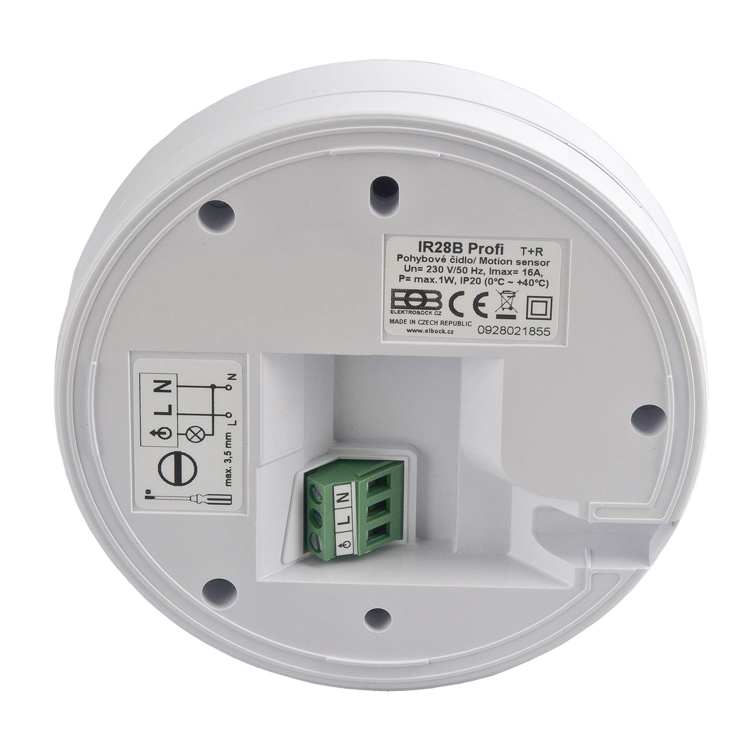 Rilevatore di movimento bianco, 360 gradi, interno IP20, montaggio a soffitto, adatto a LED