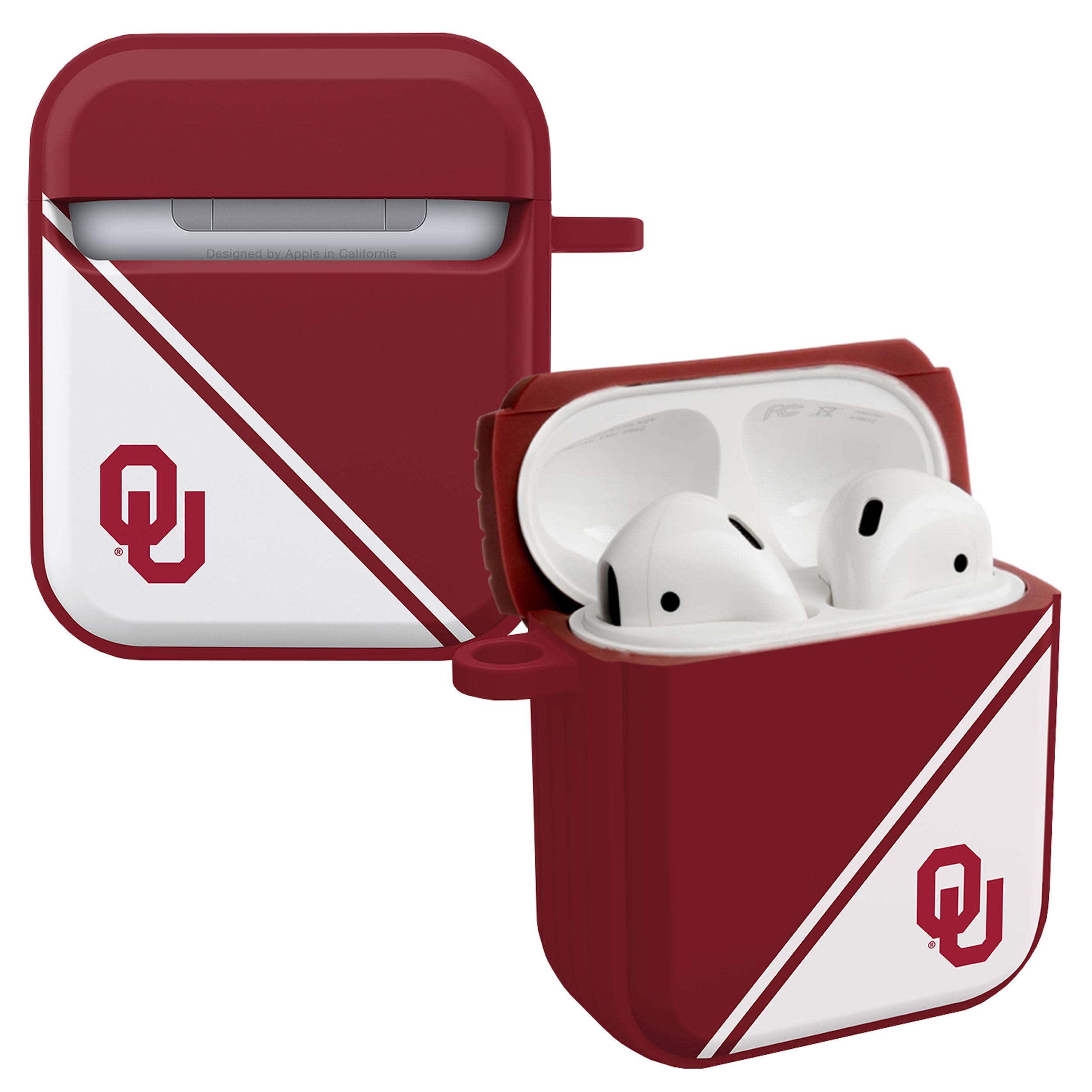 Affinity Bands Oklahoma Sooners Champion Series HDX Case Cover Compatible with Apple AirPods Generations 1 & 2