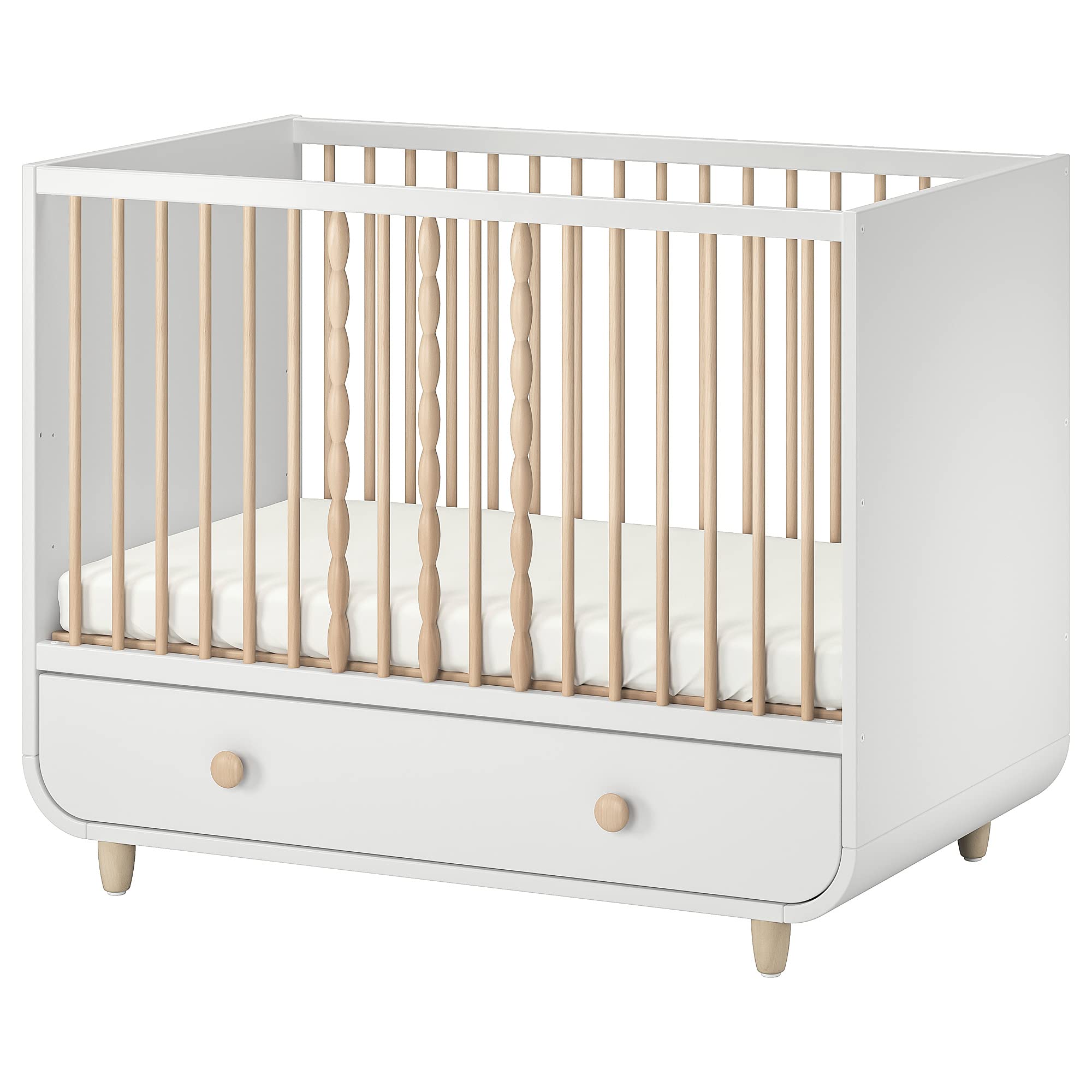 Lit Bébé Harga Baby Cot Ikea SNIGLAR Katil Bayi, Kayu Bic, 60x120