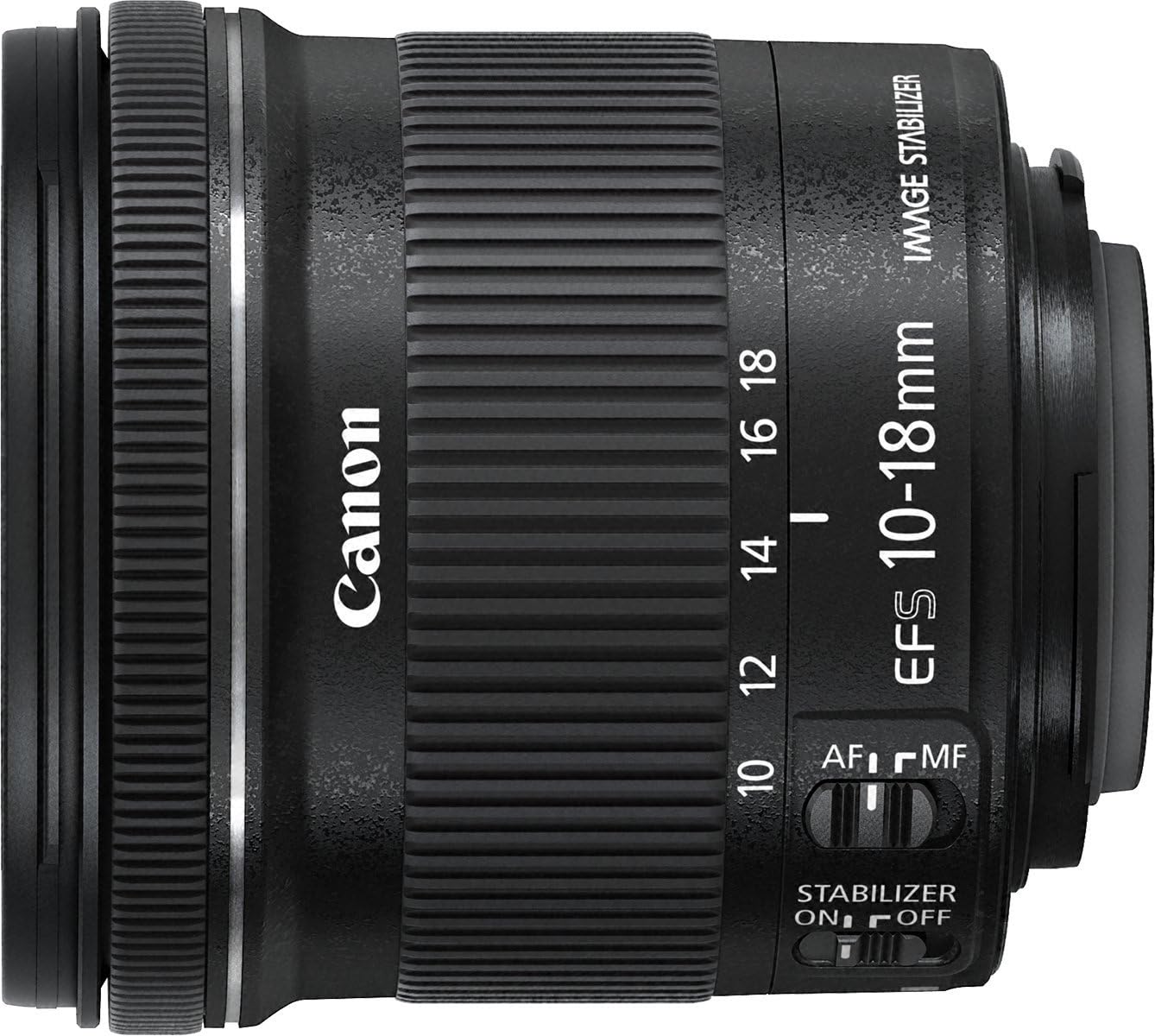 Canon EF-S 10-18 mm 1:4.5-5.6 is STM Objectif Noir (reconditionné)
