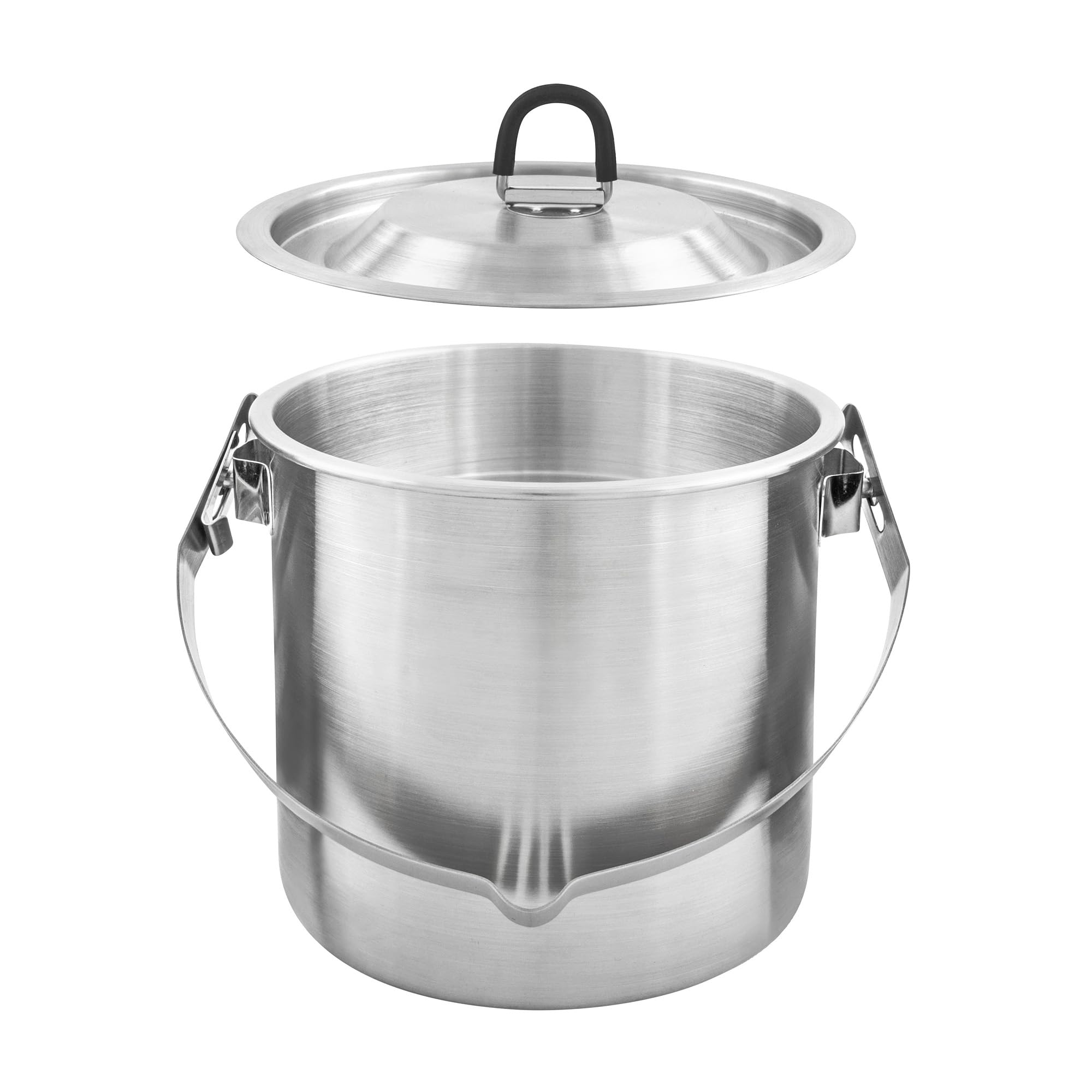 Tatonka Pot Set BC 1,4 l – Pentola alta per esterni in acciaio inox con ciotola utilizzabile, staffa per appendere, scala volumetrica e coperchio – 1,4 litri – Ø 13 x 13,5 cm