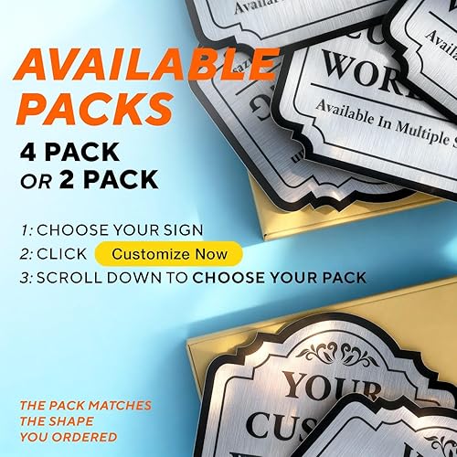 Miniatura 4 de SPEEDYORDERS Letreros metálicos personalizados, letreros de aluminio personalizados, 36 x 24 pulgadas, plata cepillada, palabras y citas, decoración