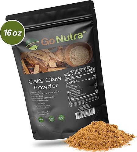 Miniatura 7 de Go Nutra - Polvo de garra de gato, suplemento herbario puro de garra de gatos cosechado salvajemente en Perú, UNA de Gato totalmente natural para