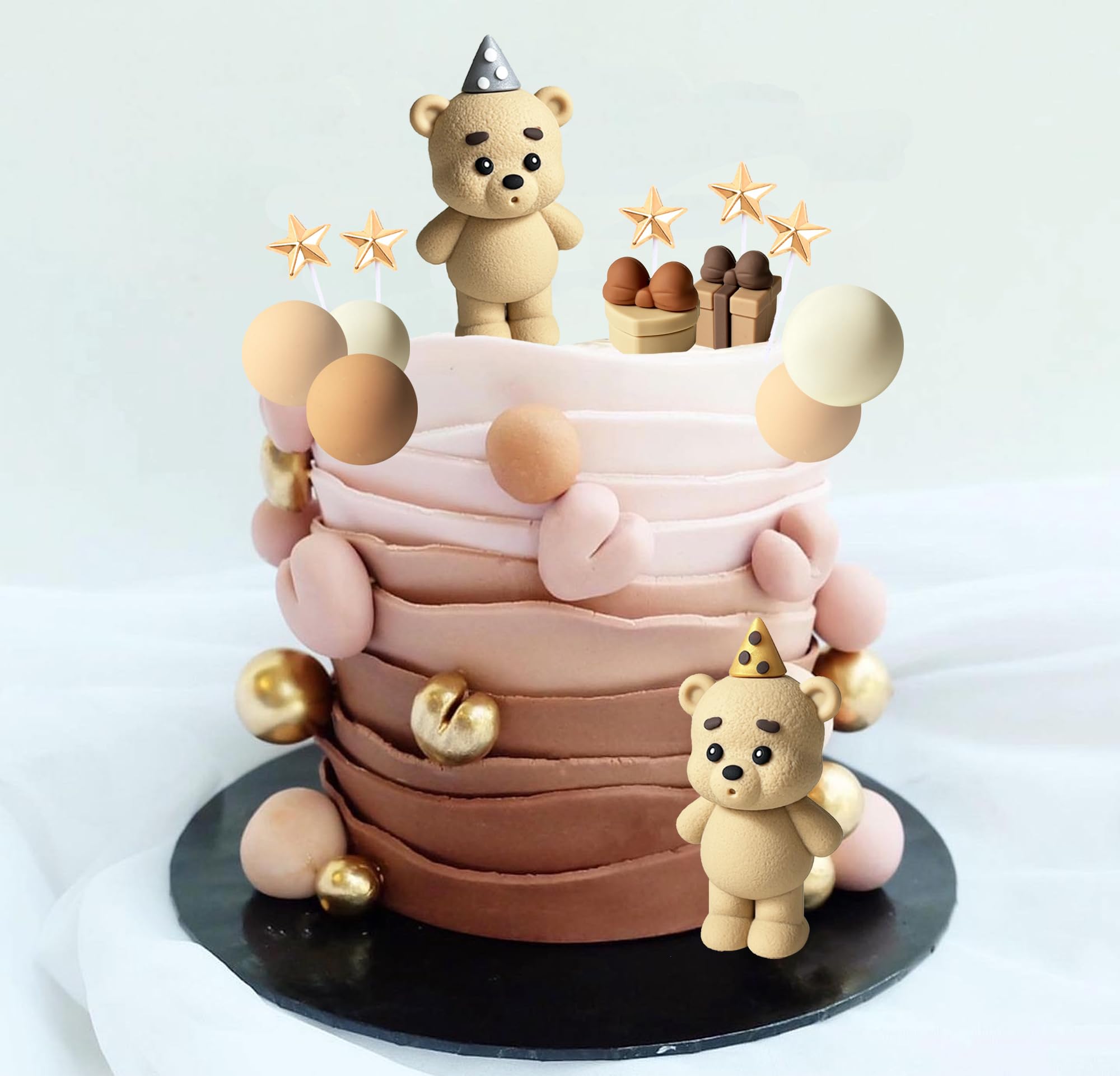 Snapklik.com : 13 PCS Bear Cake Toppers Bear Cake Decor Cake Toppers