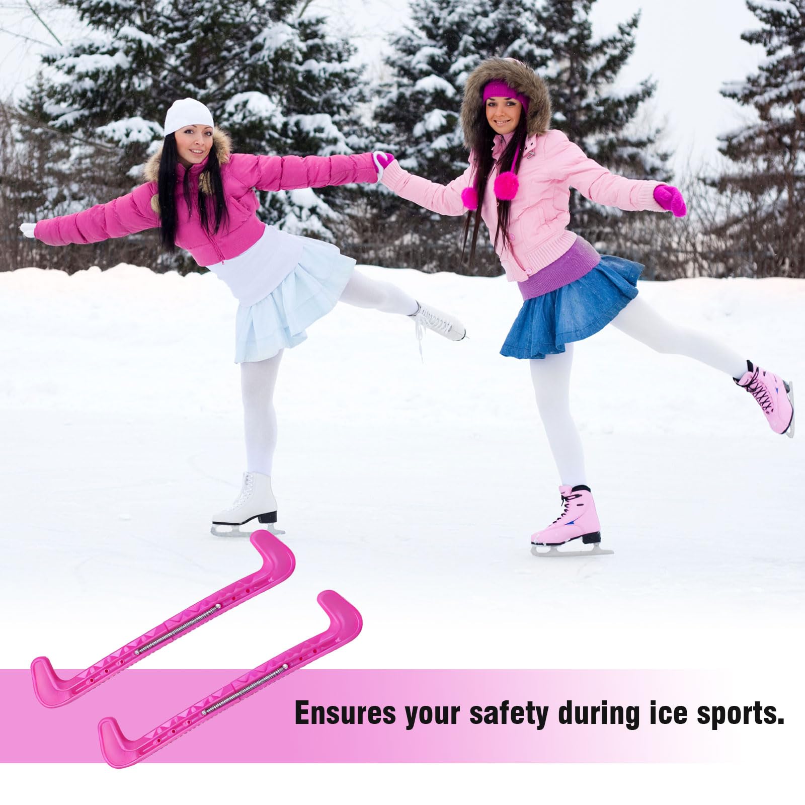 2 Paires De Protections De Lame De Patin à Glace Pour Hockey Sur Glace