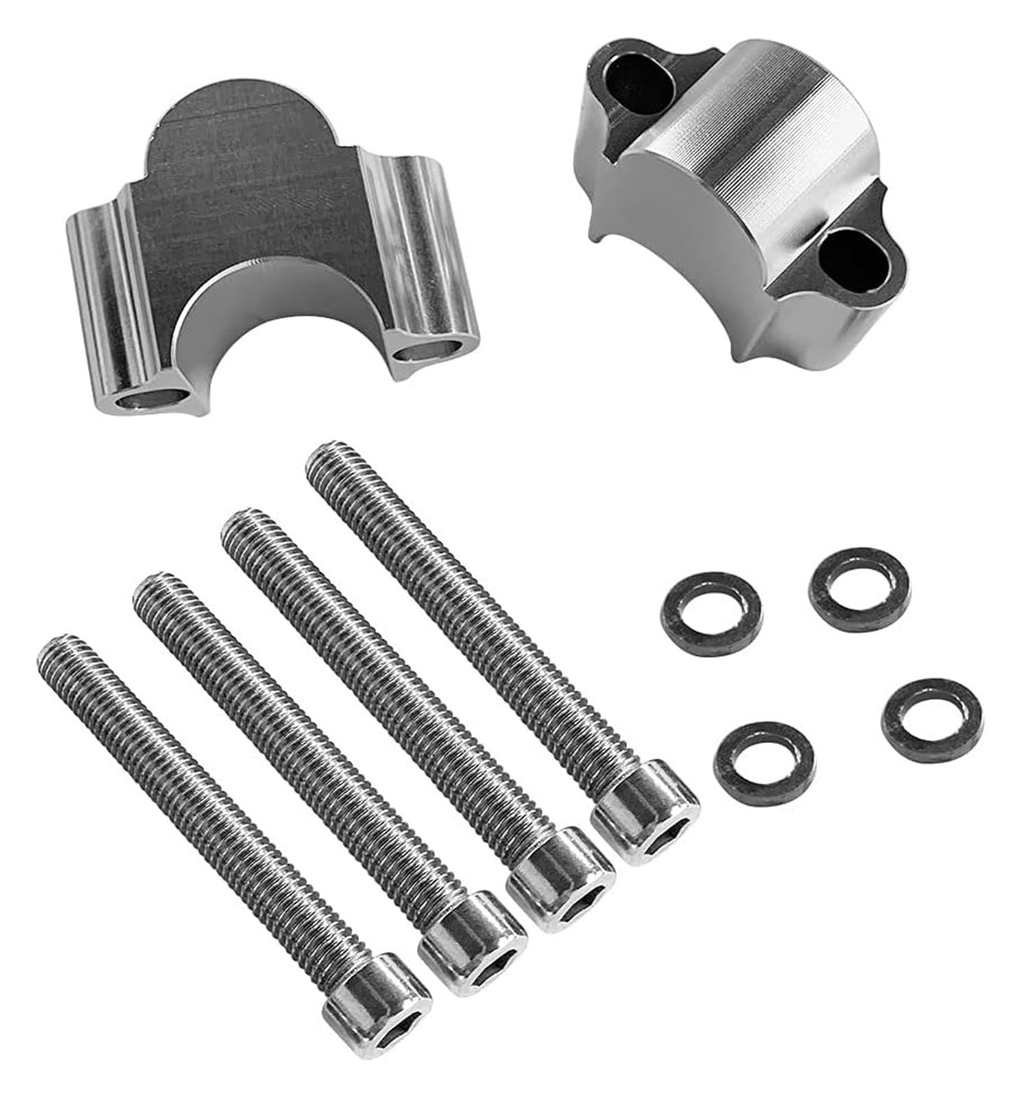 para 7/8 1-1/8 Pulgadas Manillares De Motocicleta 22/28 Mm 1 Par Abrazaderas para Manillar Elevadores De Manillar Elevadores Aluminio CNC Universal Alzas Manillar Motocicleta(22mm)