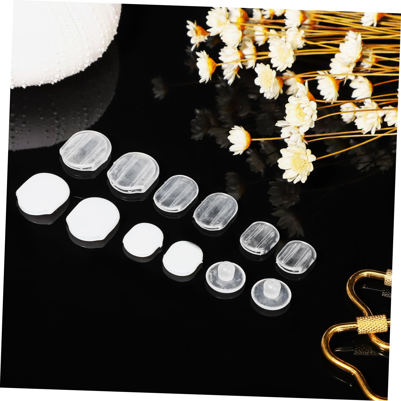 VILLCASE 300 Almohadillas Antideslizantes Para Los Oídos Con Clip En Cojines Para Pendientes Respaldo De Silicona Convertidor De Pendientes Con Clip Elevadores De