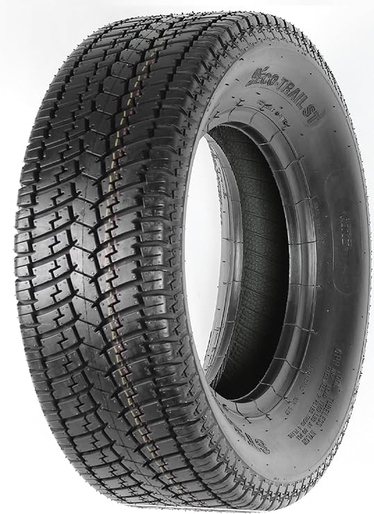eCustomrim ST175/80D13 DEEP TREAD Trailer Tire Bias Ply Load C 1360 Lbs. 175/80 D 13-2 Year Warranty w/Free Roadside