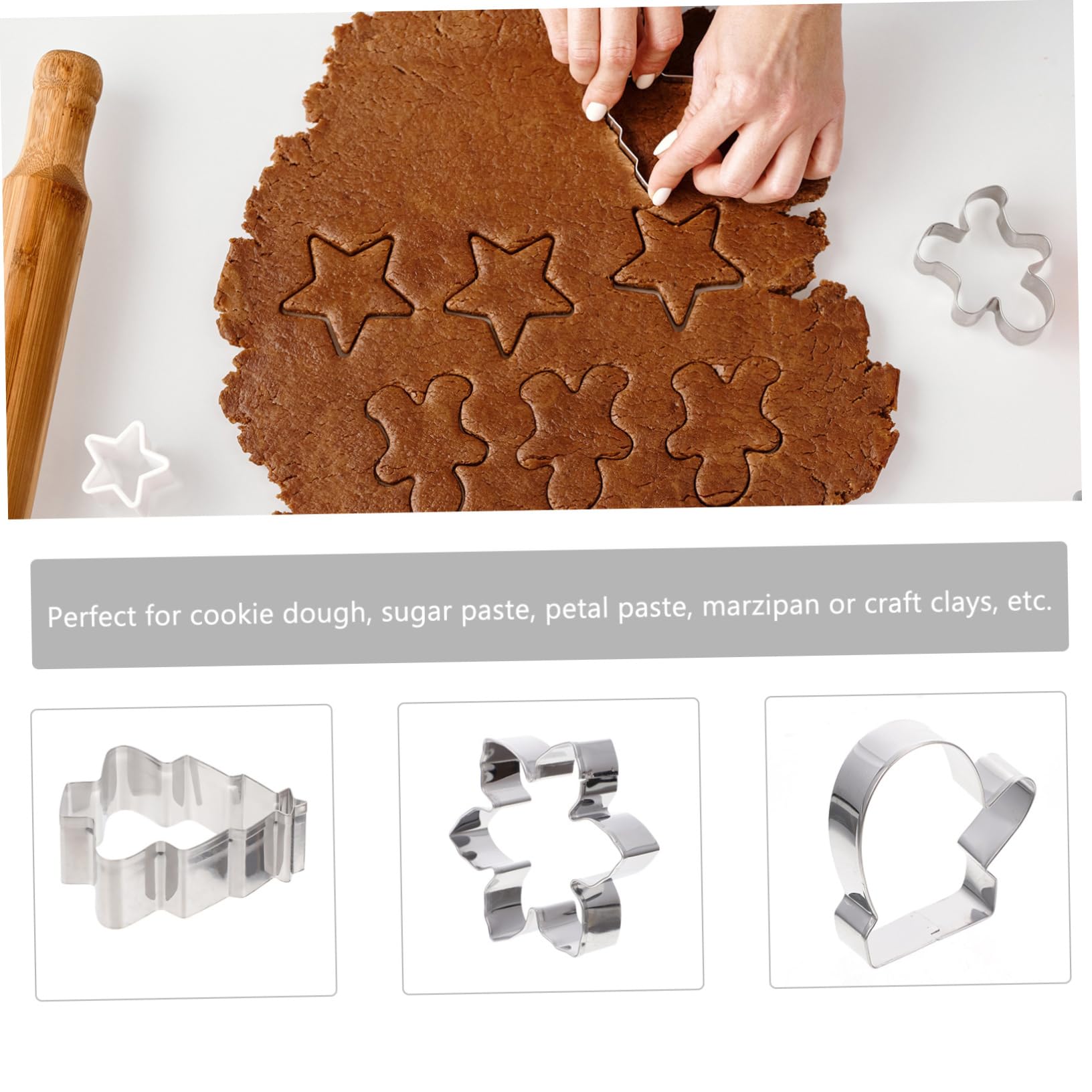 Stampo Per Biscotti Natalizi In Acciaio Inossidabile BESPORTBLE, Grande, Forma Unica, Fai-da-te Per Biscotti, Cioccolato E Fondente, Regalo Per Pasticceri