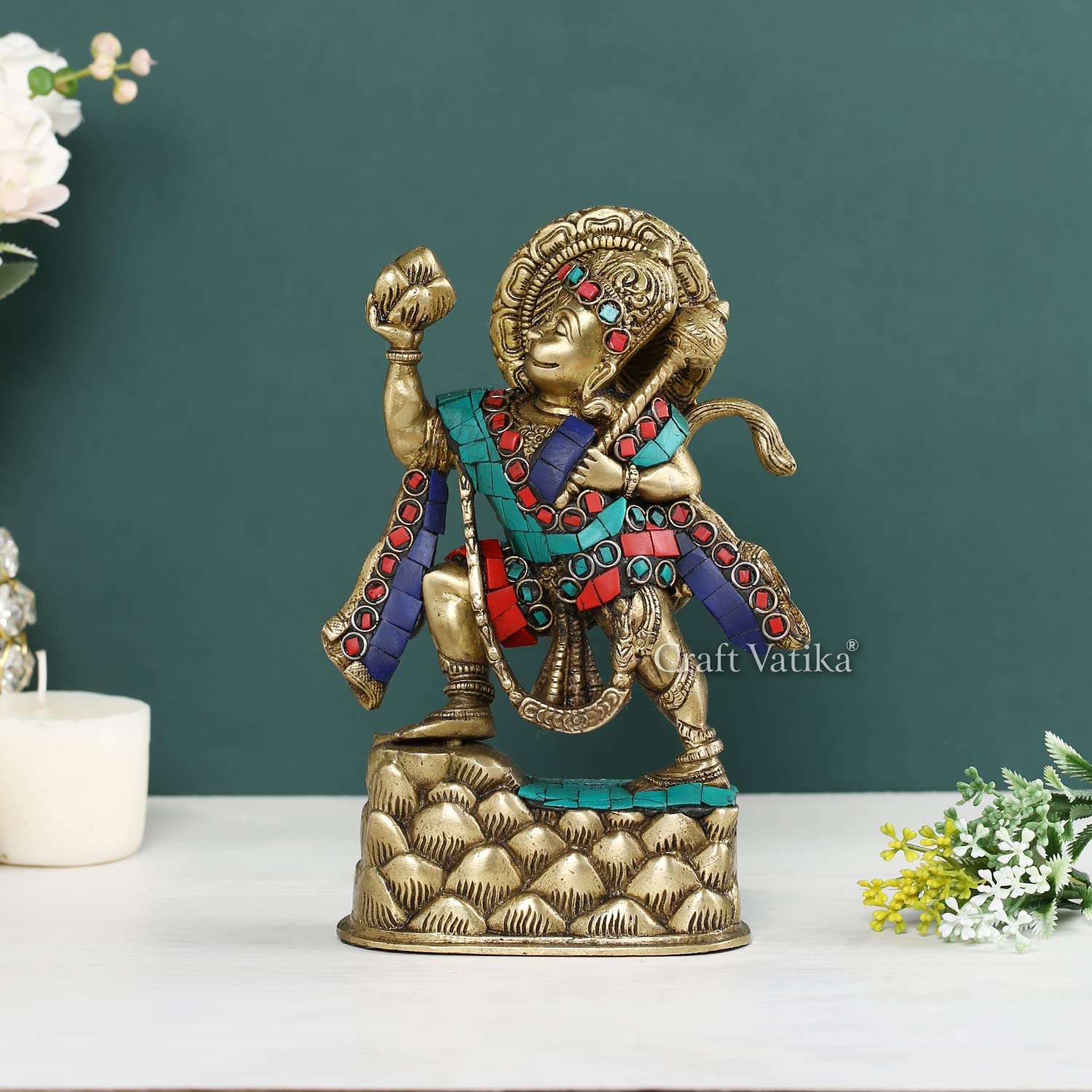 Buy Collectible India Hanuman Brass Idol God of Strength StatueIndian