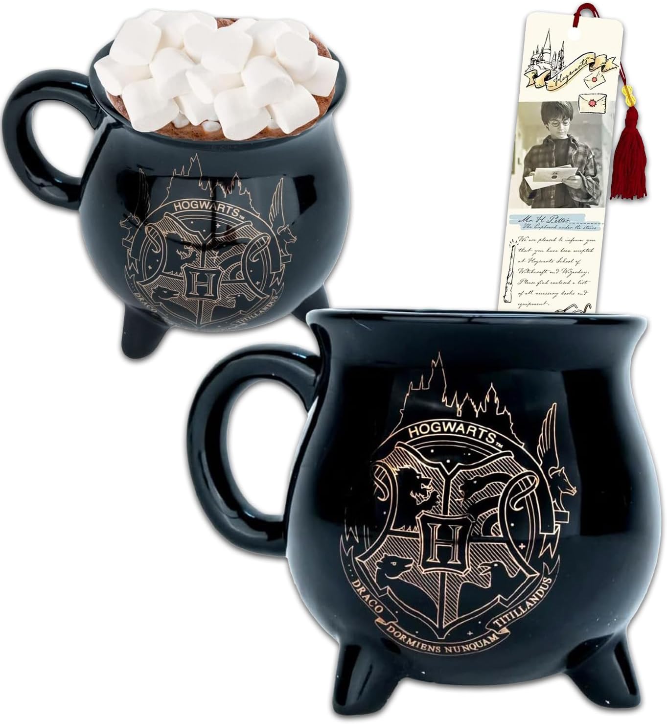 Harry Potter Cauldron Mug Gift Set Bundle with Hogwarts