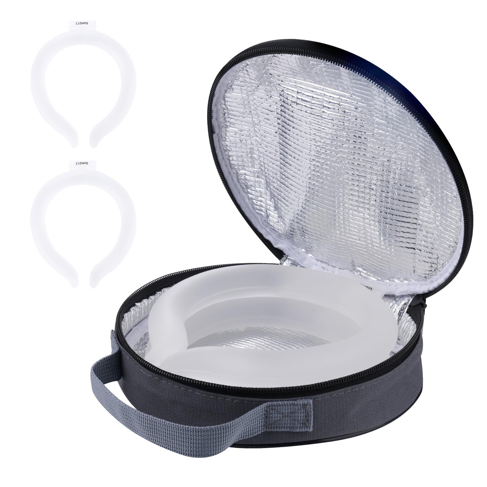 2Pcs. Neck Cooler Ice Ring with Insulated Bag. Wearable Head Shoulder Cooling Tube for Hot Weather in Summer, Gel Ice Collar for Outdoor Workers,