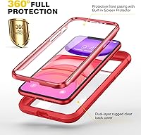 Vista 32 de Diaclara - Funda diseñada para iPhone 15 Plus de 6.7 pulgadas, transparente, cuerpo completo, con protector de pantalla, resistente de protección