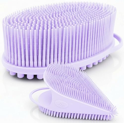 Avilana Juego de cepillo facial y limpiador corporal de alta calidad, 8 años de confianza desde 2017, kit de ducha 2 en 1 de silicona certificado