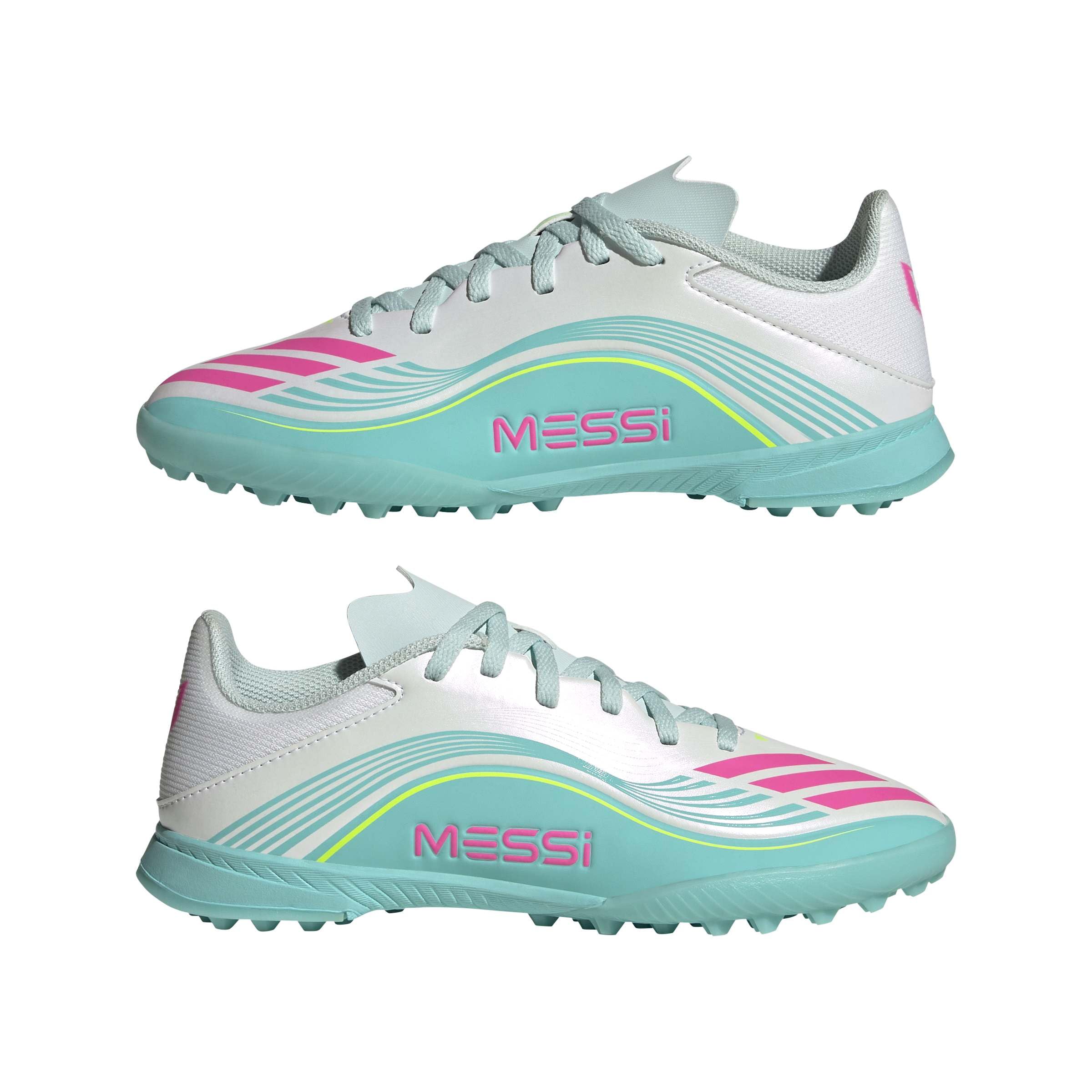 adidas Unisex Kids' Botas de fútbol F50 Messi League para moqueta para niños
