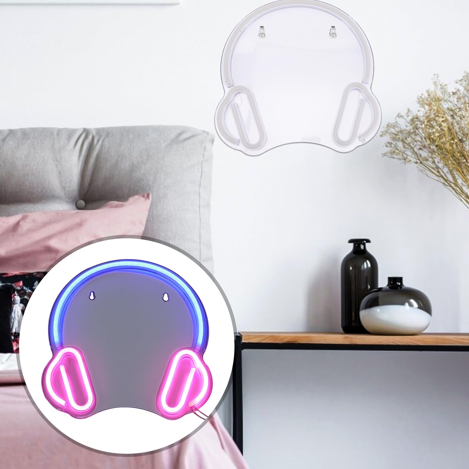 POPETPOP LED Neonschild mit USB Betrieb und Klarem Licht Dekoratives Acryl Leuchtschild für Gaming Zimmer und Raumdekoration als Atmosphärebeleuchtung