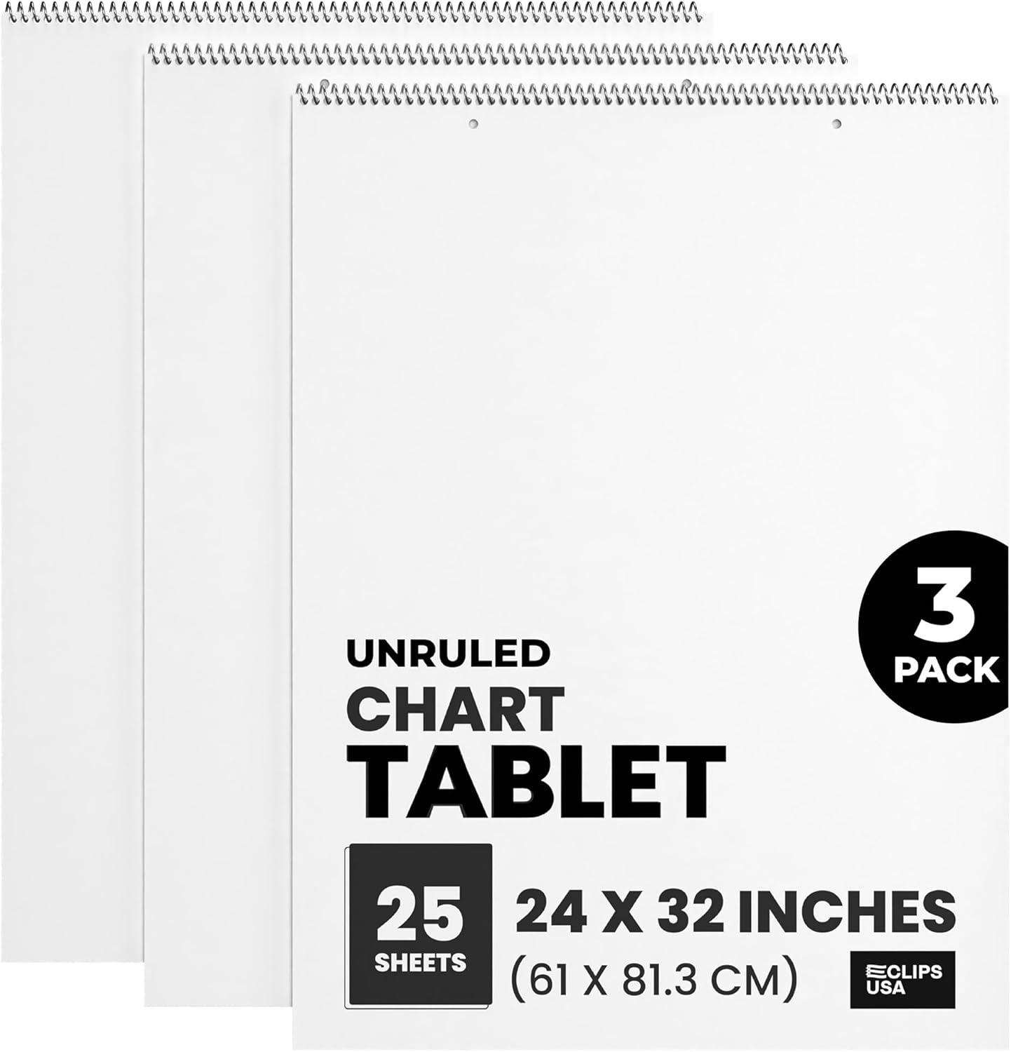 Chart Paper Anchor Chart Paper for Teachers Chart Tablet Large Chart Paper 24x32 Unruled 25 Sheets Per Pad (3 Pack)