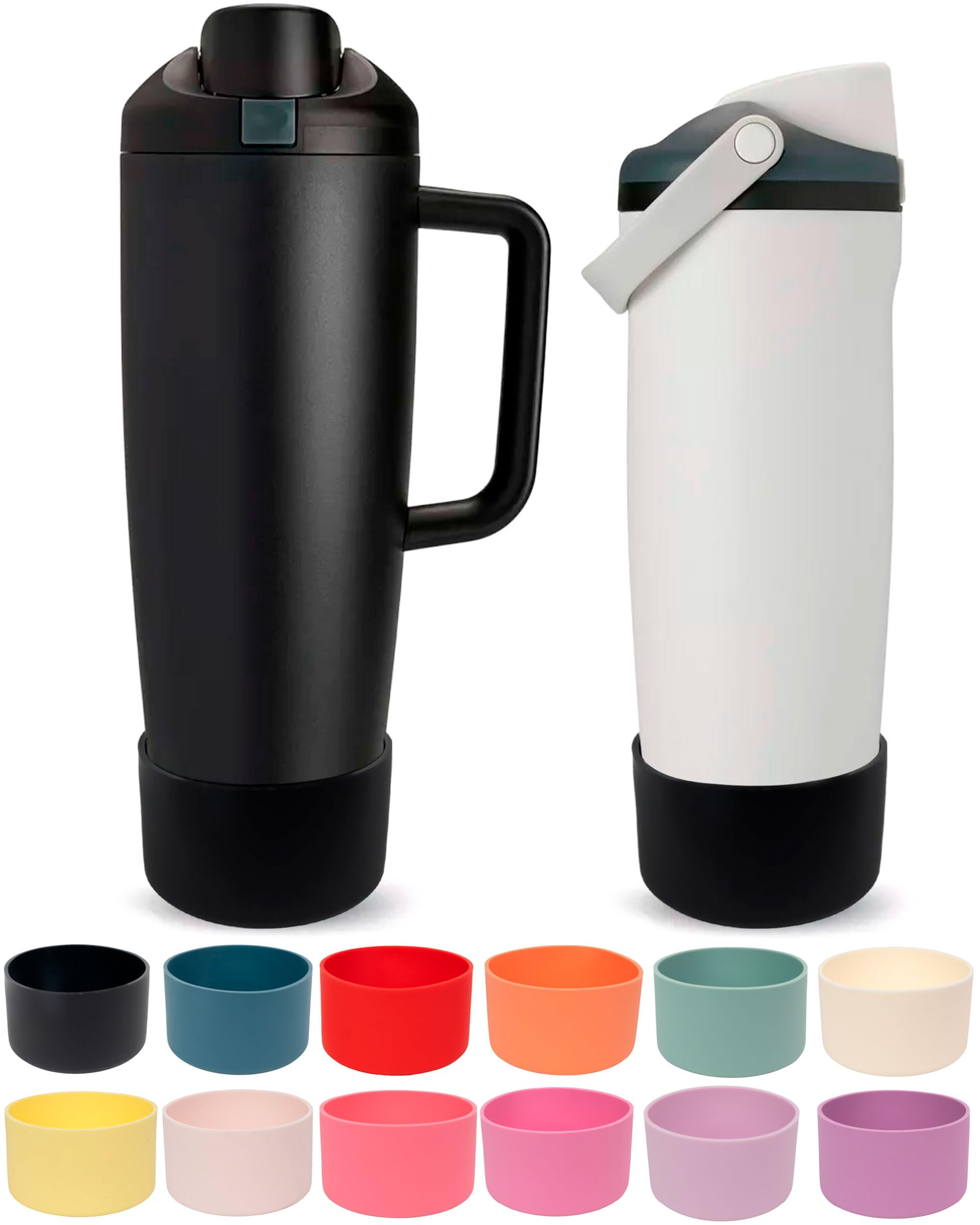 Kaitiaki Silicone Boot for Owala 30oz & 40oz FreeSip Sway Bottles & Tumblers - Non-Slip, Scratch-Resistant, Stability Enhancer, Available in 12 Colors (Midnight Black) — image 1