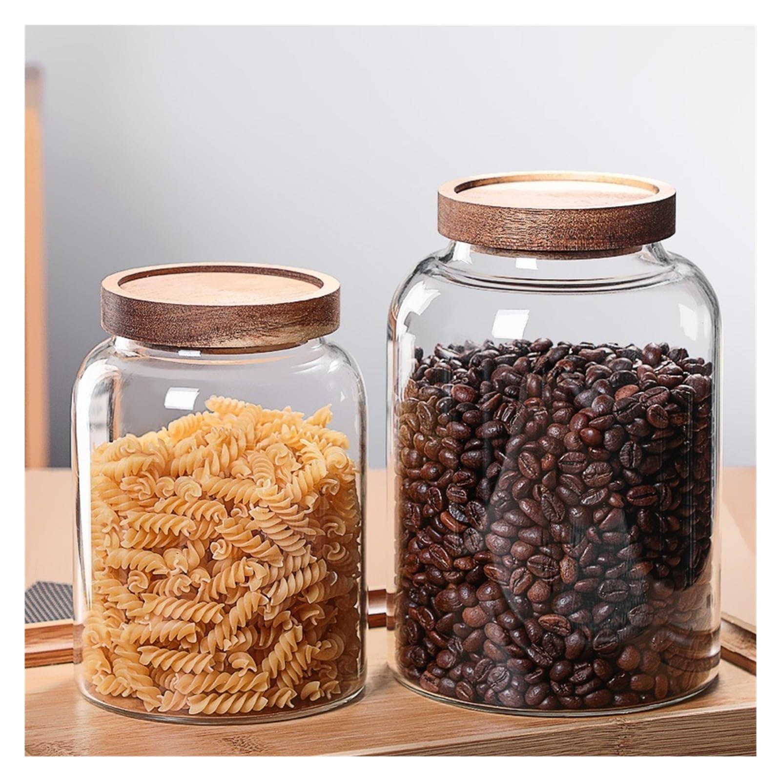 Generisch Kompatibel mit Kaffeebohnen, vakuumversiegelter Tank, transparentes Glas, Vorratsgläser for Lebensmittel, feuchtigkeitsbeständiger, luftdichter Behälter for den Haushalt