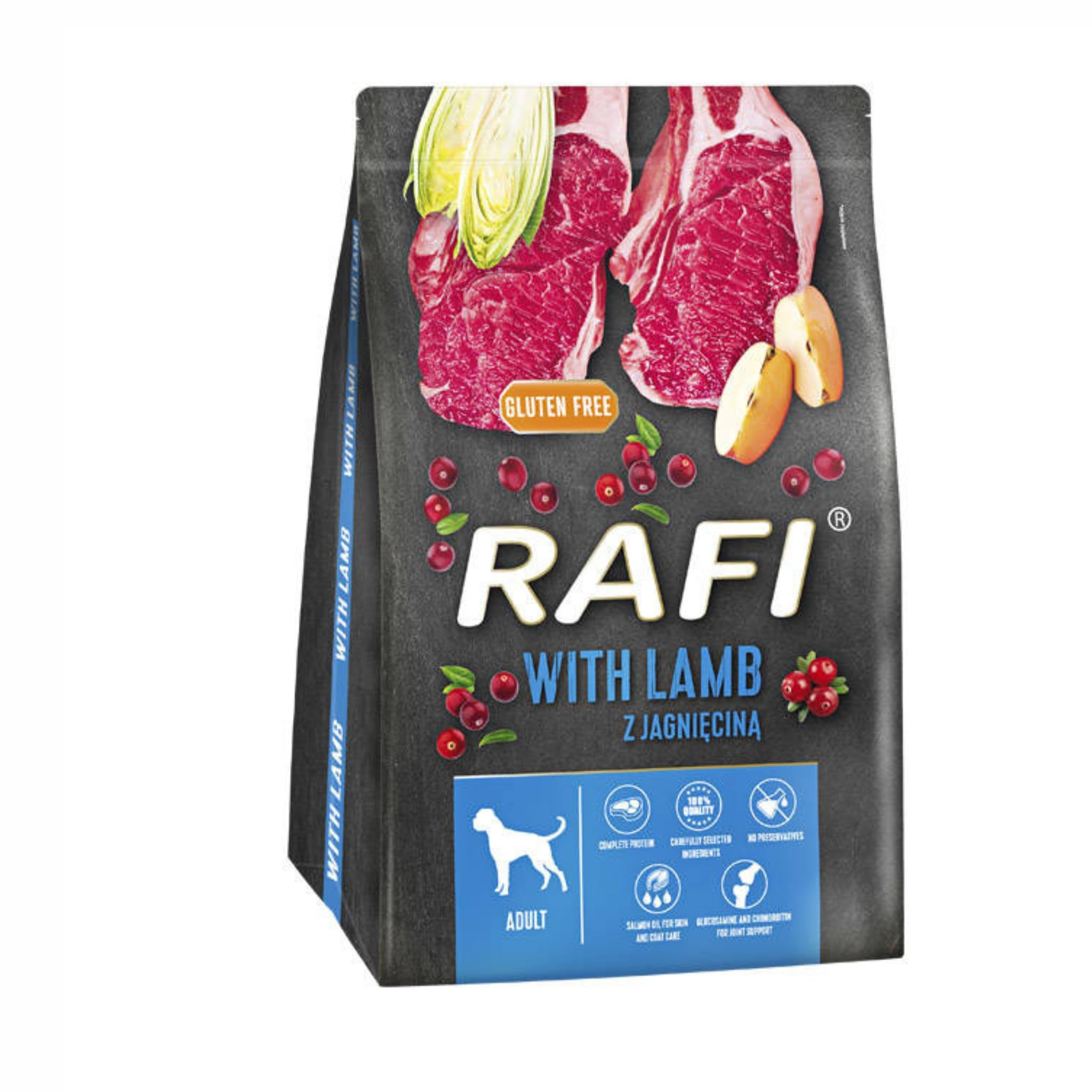 Rafi Dry Dog Food with Lamb for Adult Dogs All Breeds 3kg Bag