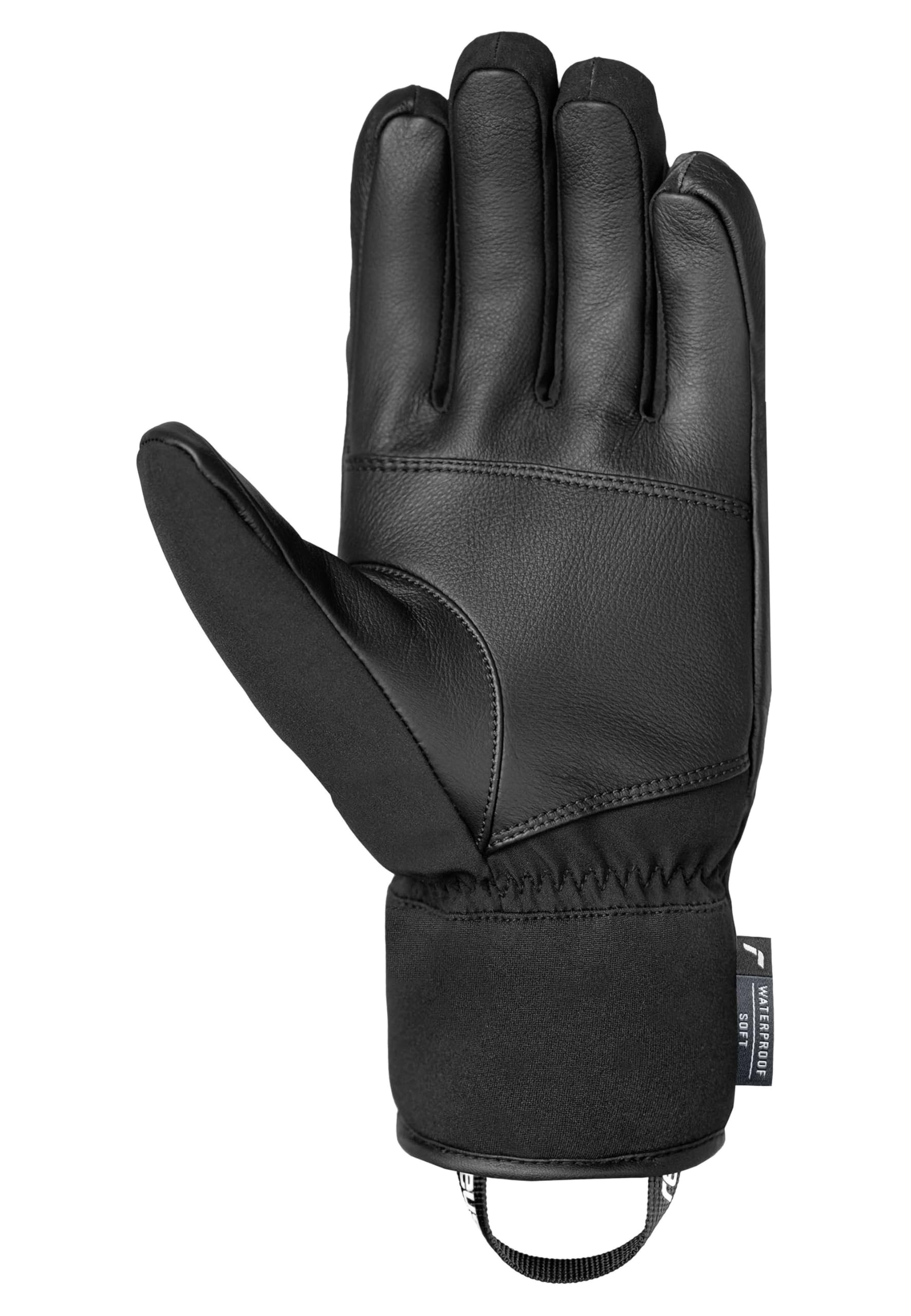 Reusch Andreas R-TEX XT Skihandschuhe Unisex – wasserdicht, Winddicht, atmungsaktiv, R-LOFT Isolation, Ziegenleder, Softshell, Knöchelschutz, verstärkte Finger, Grip-Silikon, für Damen & Herren