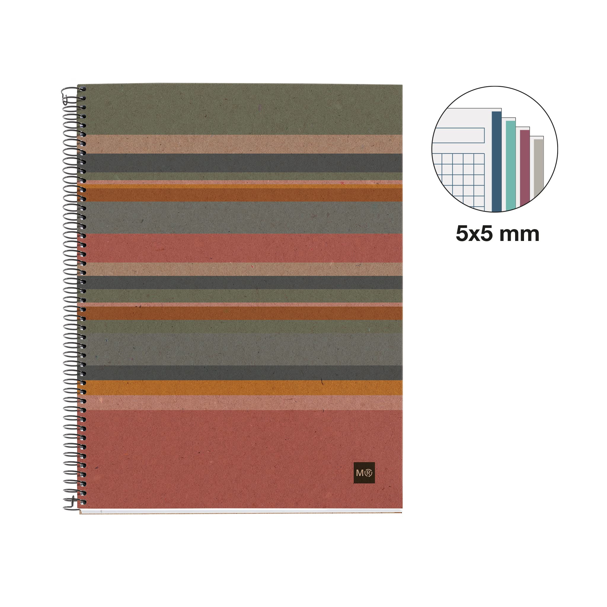 Taccuino Miquelrius Riciclato A5 - 80 Fogli A Quadretti, Copertina In Cartone Ecologico, Design EcoButterfly - Foto 6