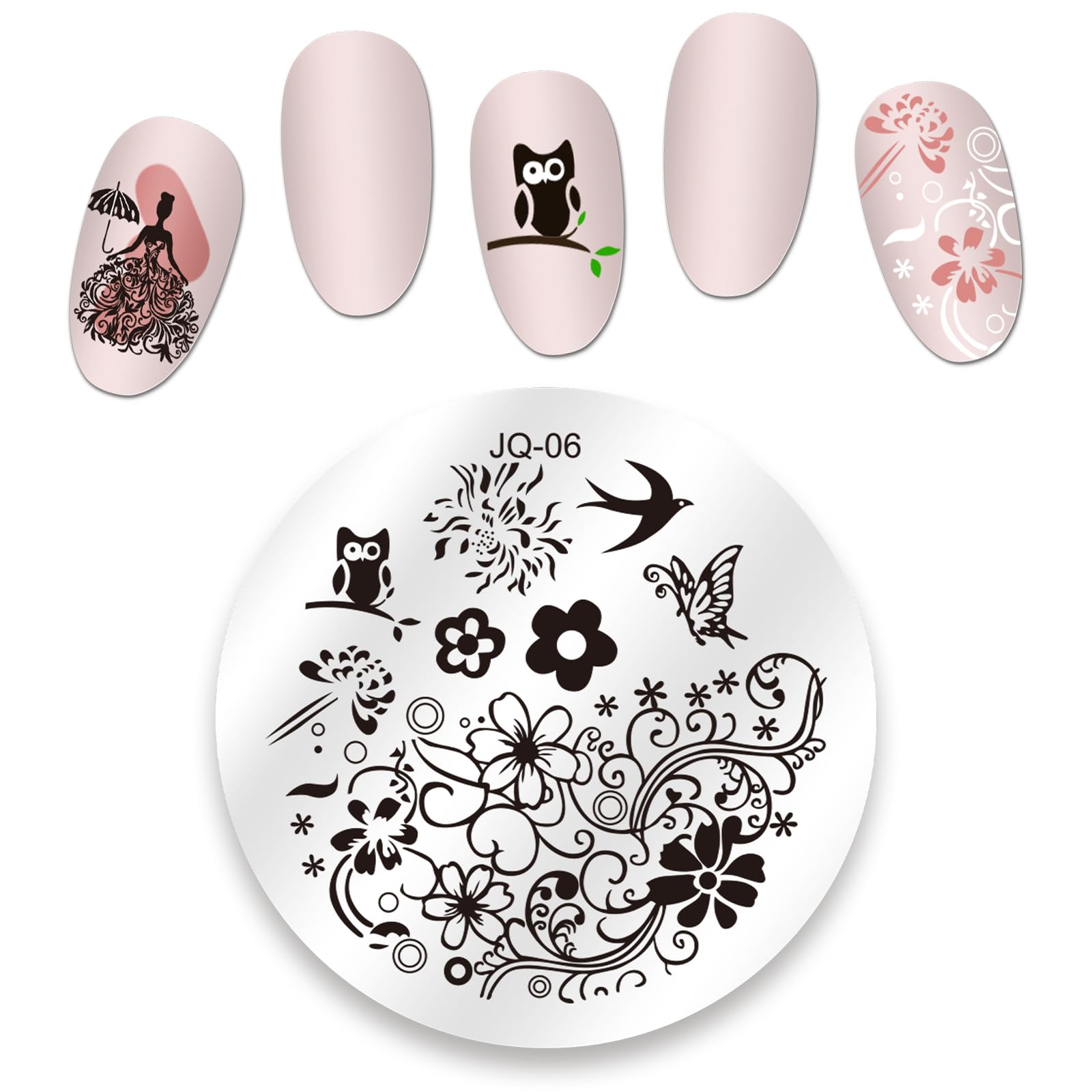 Biutee Nail Art Stamping 30 Placas con Sello y Rascador, Estampacion Uñas