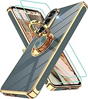Vista 38 de Gritup Funda para Samsung Galaxy A14 5G: Funda para Samsung A14 2 piezas, protector de pantalla, soporte de anillo de rotación de 360°, soporte