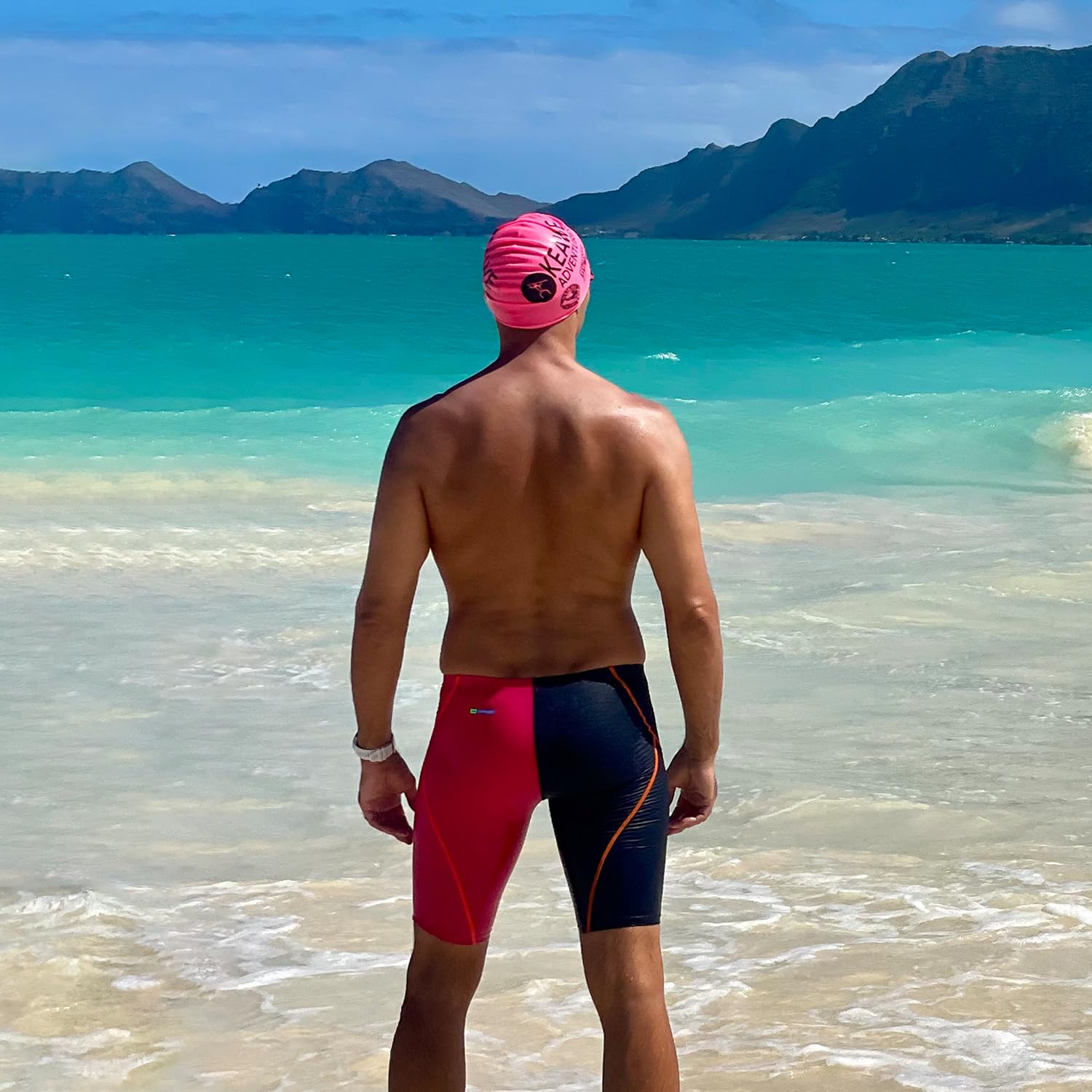 MY KILOMETRE Maillot de Bain Homme Jammer – Cuissard de Natation Résistant au Chlore, Sèche Rapidement, Cordon de Serrage pour Entraînement & Compétition, UPF 50+