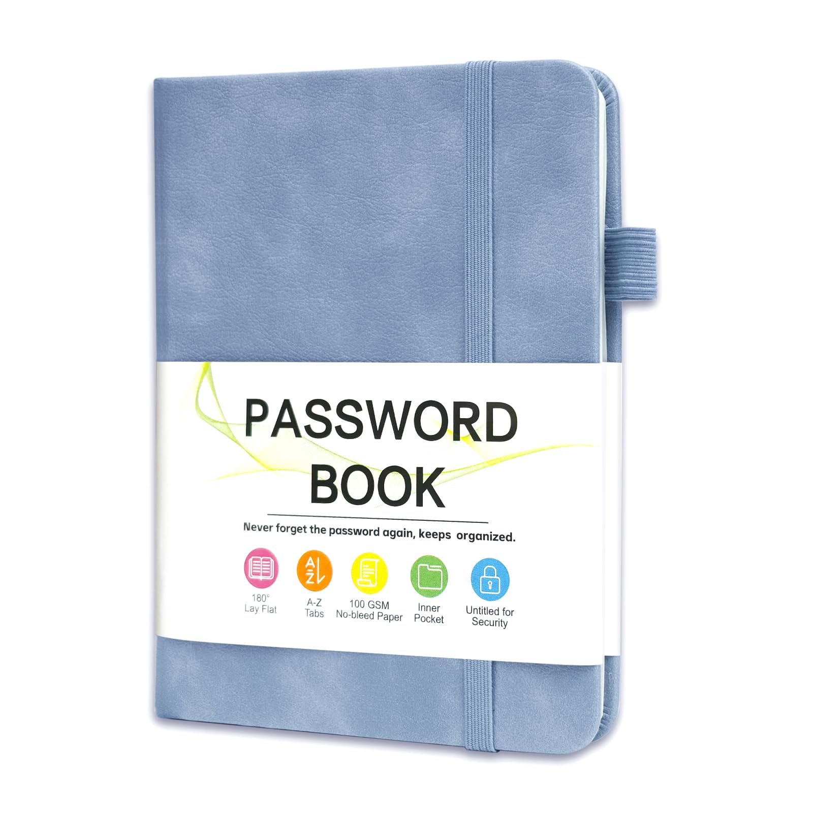 Password Keeper Book with Alphabetical Tabs，4.3"x5.7" Small Password Books for Seniors Password Notebook for Internet Website Address Log in Detail (