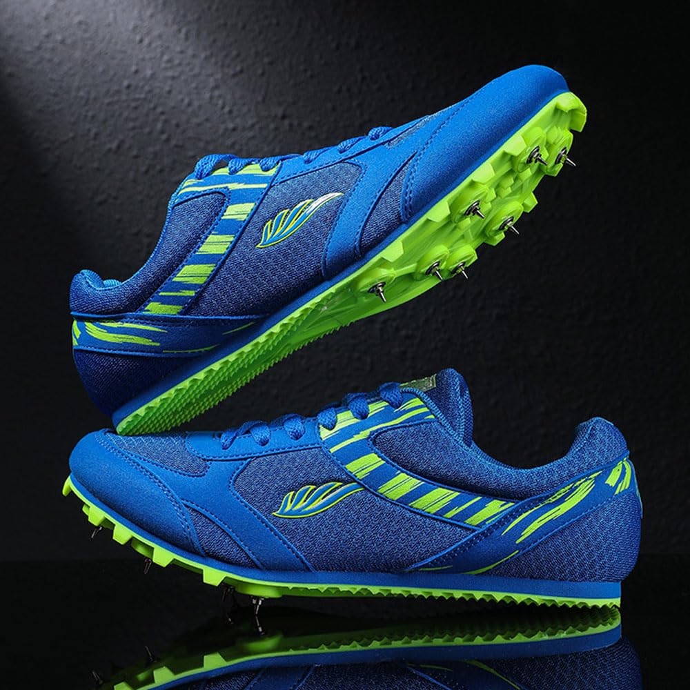Unisex-Leichtathletikschuhe Spikes Leichtathletik 7 Nägel Laufschuhe rutschfeste Jugendsportschuhe Turnschuhe Sprint-Spikes Gittergewebe Atmungsaktiv und bequem Mit Sprint Herren Kinder Damen,32-46 EU