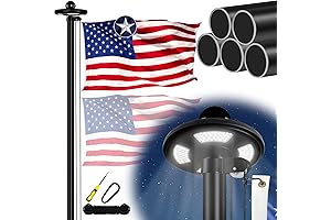 XIFAN Solar Powered 20 ft. Flag Pole with Light