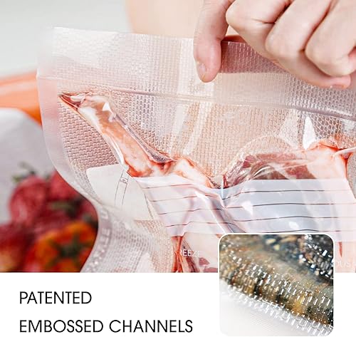 Miniatura 3 de Vesta Precision - Rollos de bolsas selladoras al vacío de alta calidad, 8 pulgadas x 20 pies (2 rollos), 11 pulgadas x 16 pies (3 rollos) de grosor