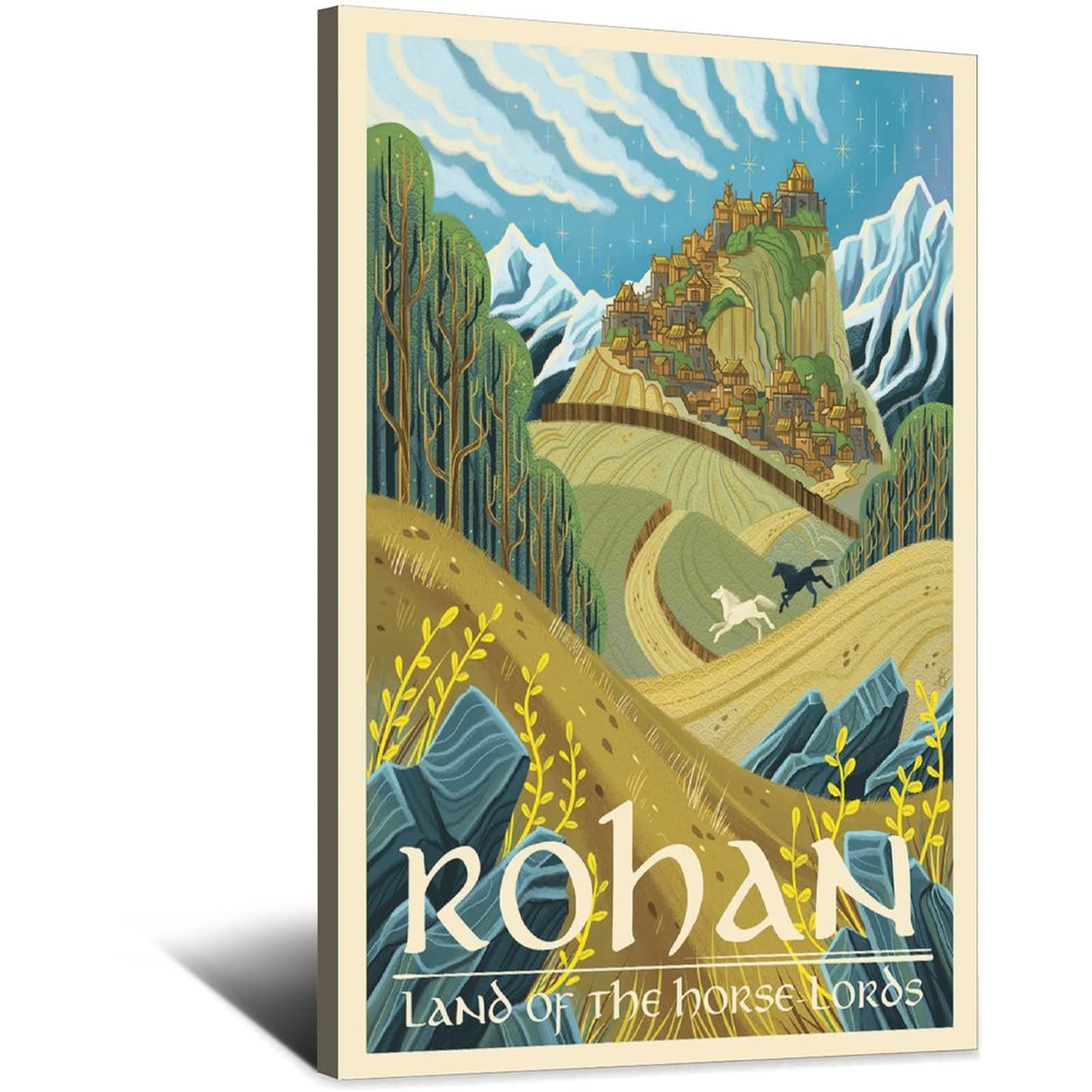 Vintage Style Travel Poster Rohan The Lord Of The Ring