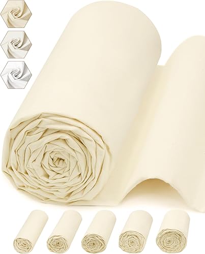 Miniatura 10 de FIVEIZERO The Yard - Tela de muselina 100 % algodón, 63 pulgadas x 1 yarda, material de algodón natural sin blanquear, tela calicó beige