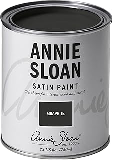 Annie Sloan Satin Paint (Graphite, 25 Fl Oz/750 mL). Soft sheen for inte...