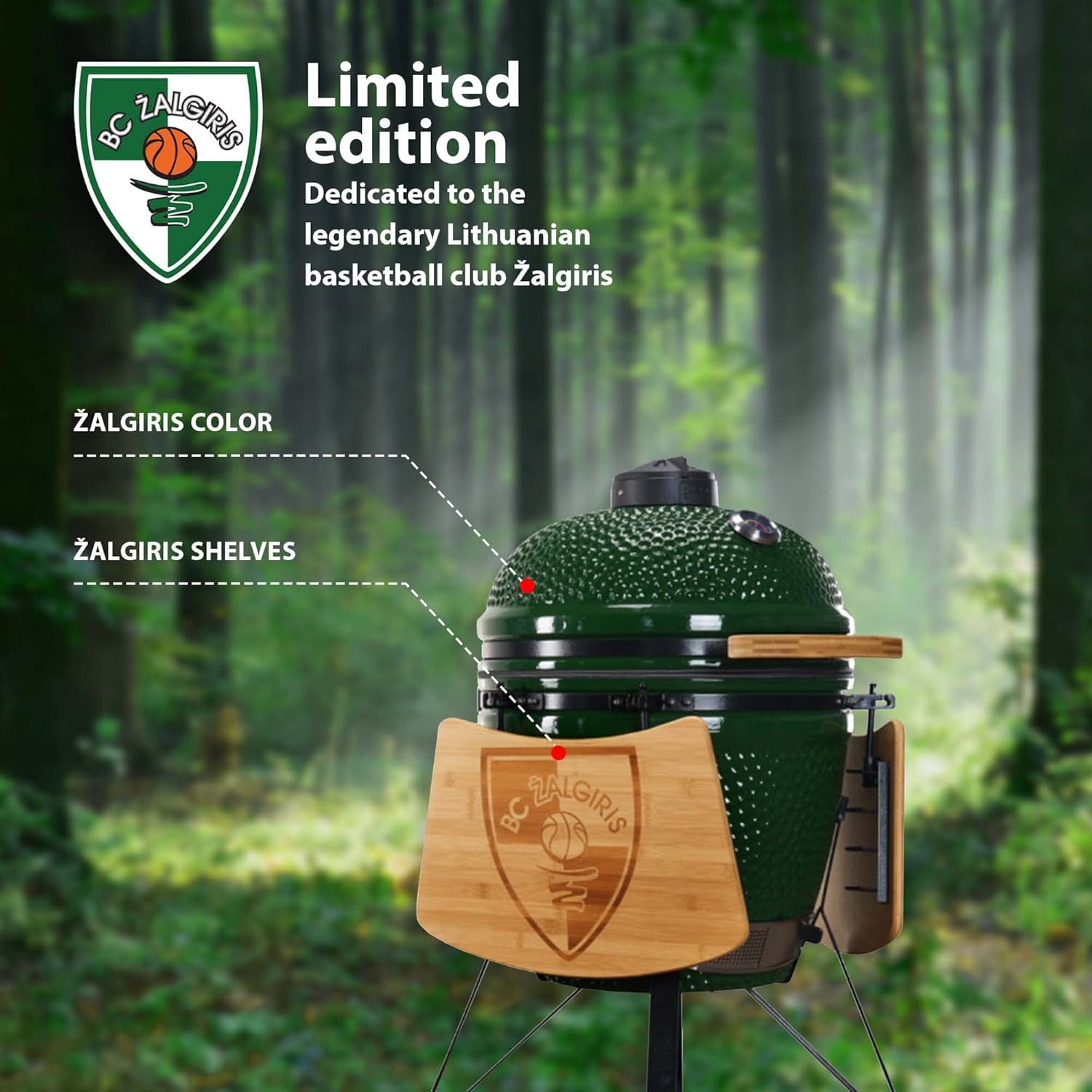 KAMADO BONO KITCHENWARE BONO ZALGIRIS 55CM, Grün