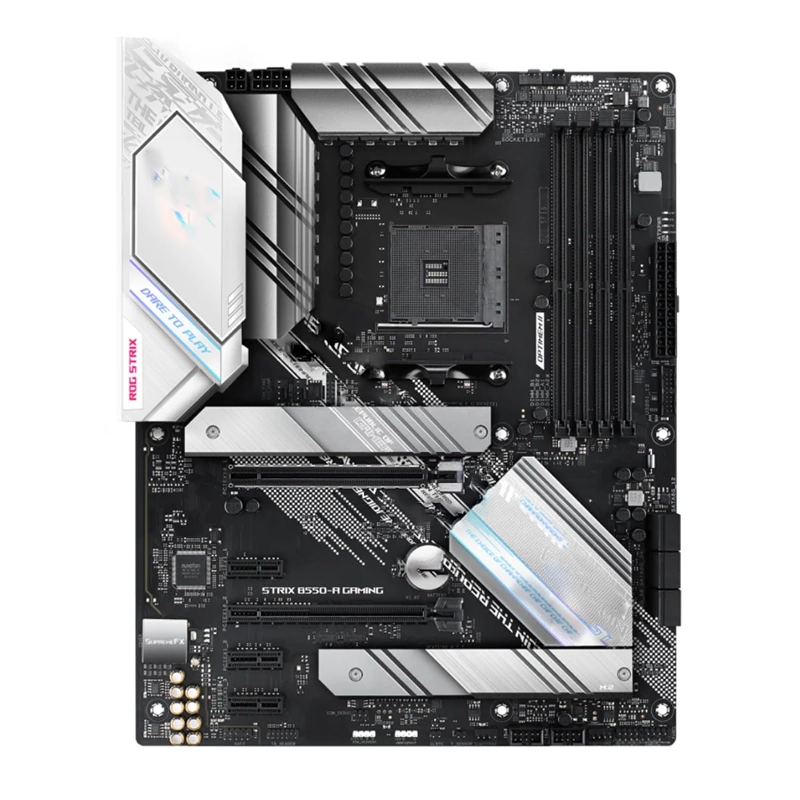 Carte mère Carte mère Gaming Fit for ASUS ROG Strix B550-A avec connectivité PCIe 4.0, Compatible Les processeurs Ryzen de 3e génération, Double Emplacement M.2 et Ethernet,5 GB/s