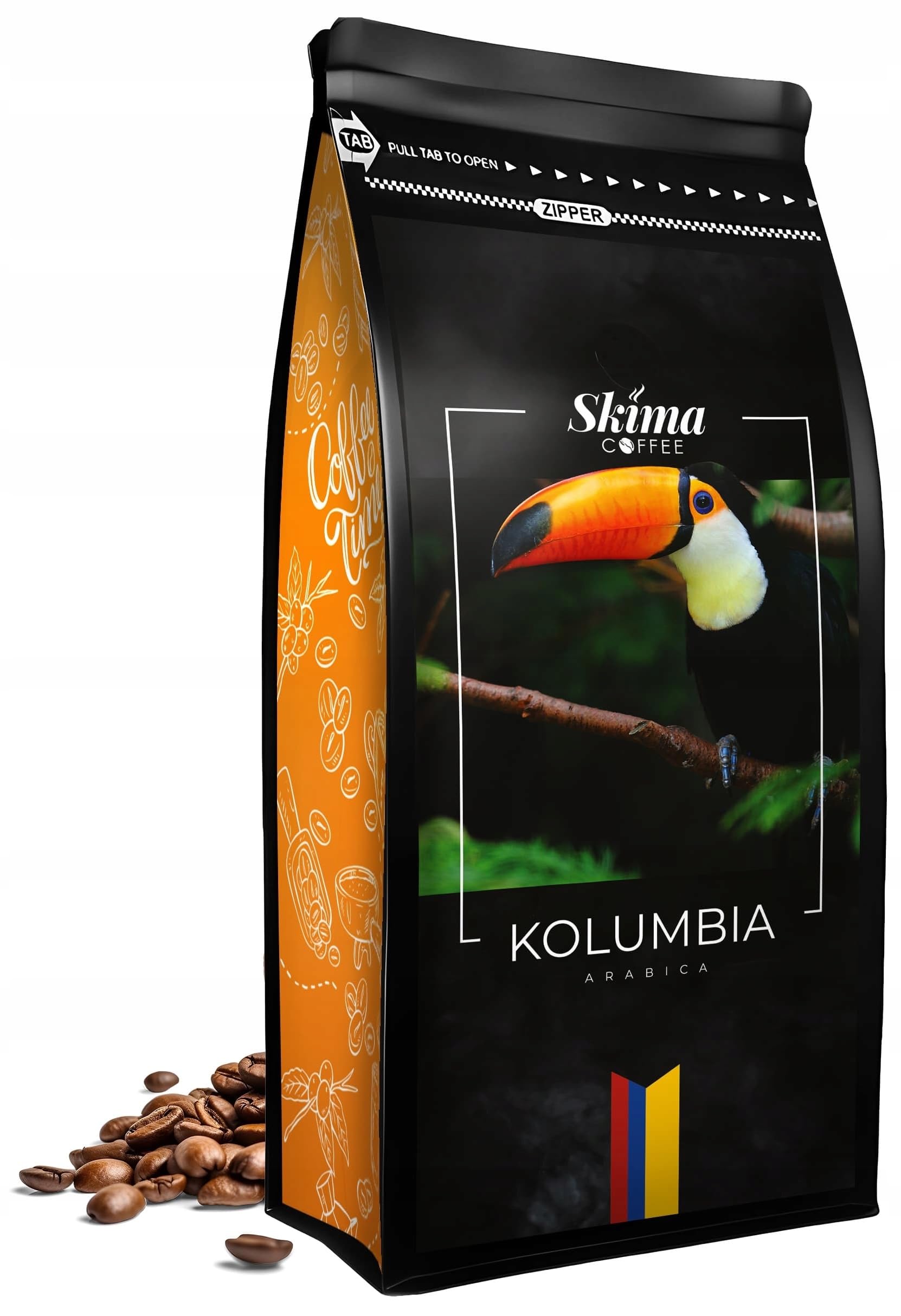 Kawa ziarnista 1kg x3 BRAZYLIA/KOLUMBIA/HONDURAS ARABICA Świeża