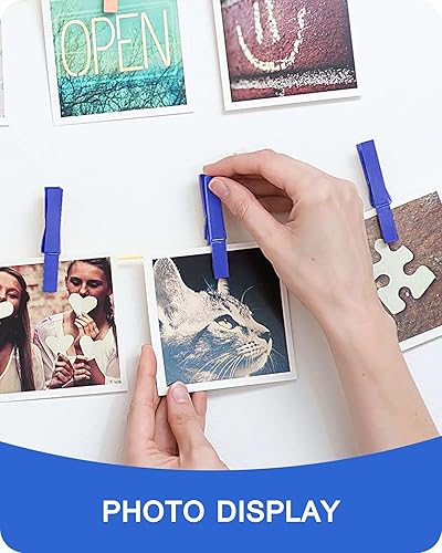 Vista 102 de Alfileres de ropa de madera para manualidades, pinzas de cierre de agarre fuerte, clips de ropa de madera de abedul, pinzas de ropa para colgar