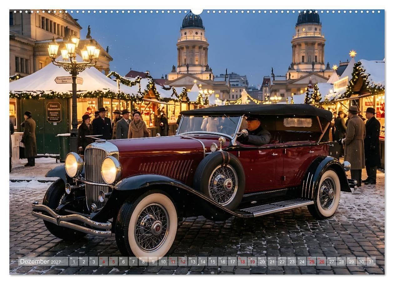 Zwischen Prunk und Promenaden (hochwertiger Premium Wandkalender 2027 DIN A2 quer), Kunstdruck in Hochglanz: Als die Autos noch Charakter hatten