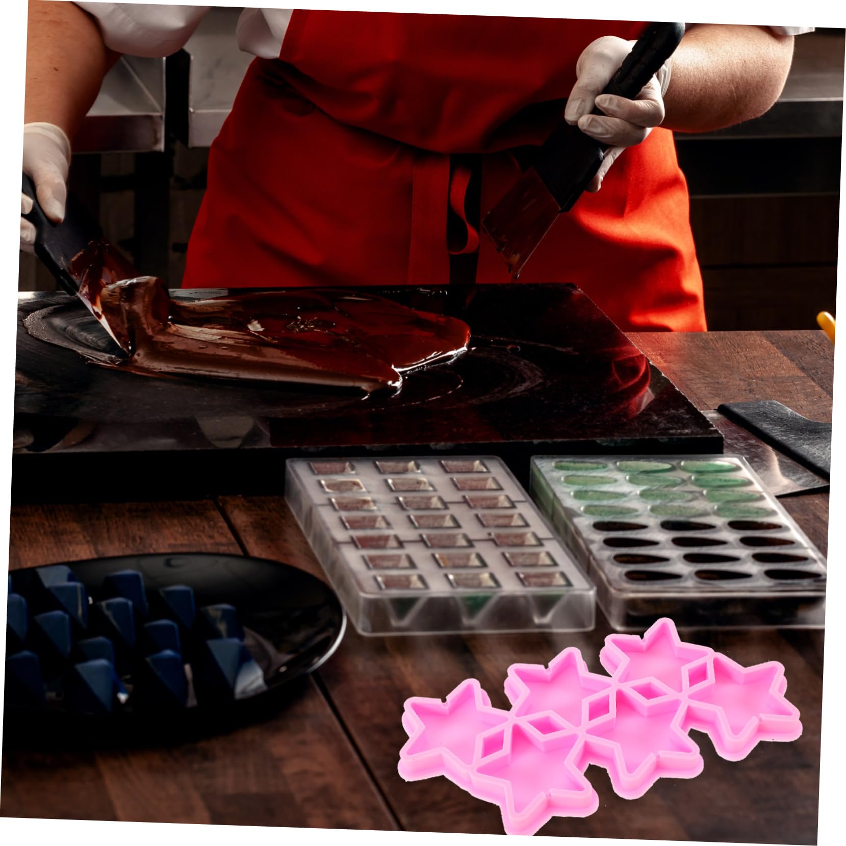 SHINEOFI 5 Ensembles Moule À Sucette Fait Main Pâtisserie Patisserie Ustensile Onduler Cruche De Paille Grands Moules en Silicone Moules Halloween en Silicone Gel De Silice 2 Pièces * 5